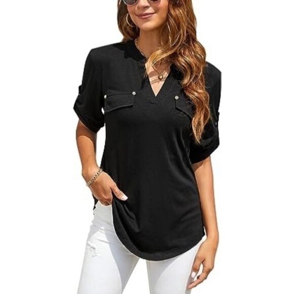 Adrienne Vittadini Black Short Sleeve Top 2X - Picture 12 of 12